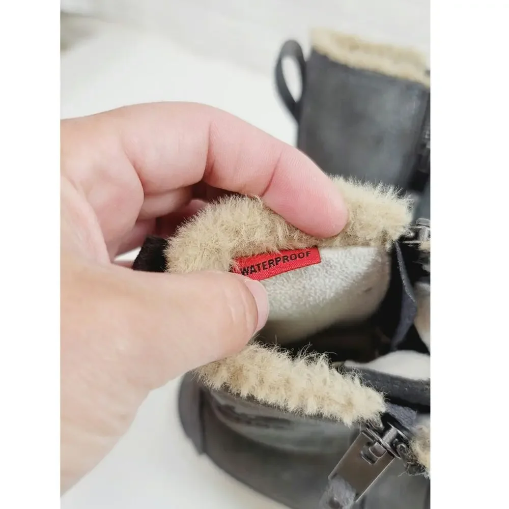 Sorel Explorer II Joan Faux Fur Waterproof Boot in Gray, sz 9.5